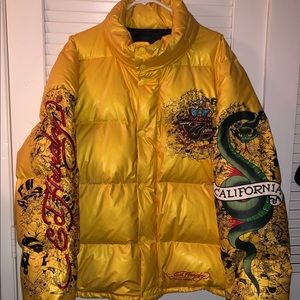 Men’s Ed Hardy “King of Beasts” Puffer Winter Jacket